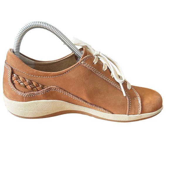 Aetrex Dana 8 Tan Leather Lace Up Comfort Walking Shoes Women US 7.5-8 EUR 38 - Picture 5 of 7